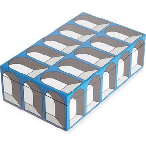 Medium Arcade Lacquer Box  10"L x 6"W x 3"H